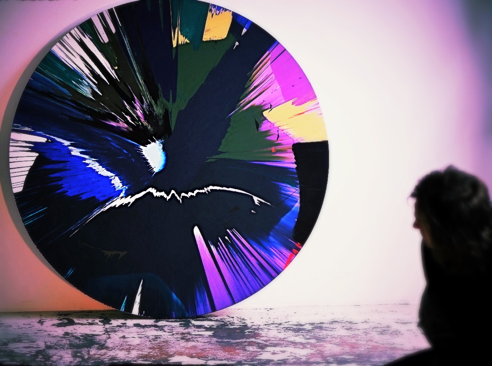 Spin painting, portrait